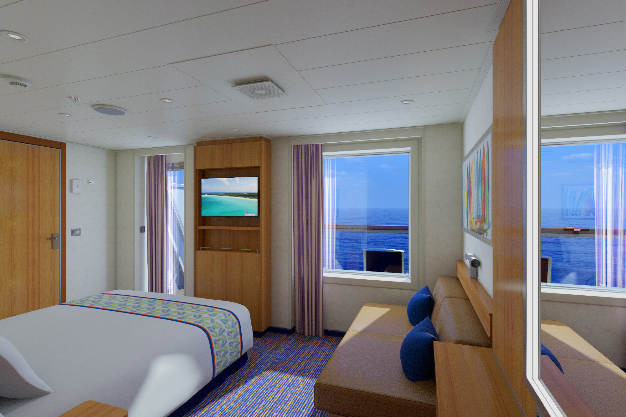 MyCruise Carnival Sunrise Kahytter Balkon 8X3